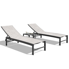 Aluminum Adjustable Outdoor Chaise Lounge Chair