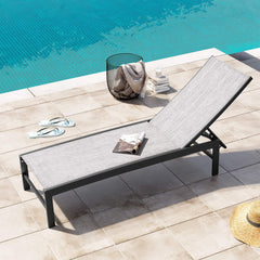 Aluminum Adjustable Outdoor Chaise Lounge Chair