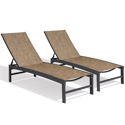 Outdoor chaise lounge cushion 2-piece set in GRB