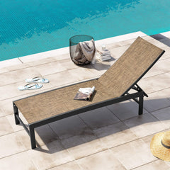 Aluminum Adjustable Outdoor Chaise Lounge Chair