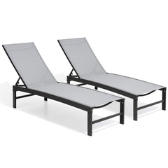 Aluminum Adjustable Outdoor Chaise Lounge Chair
