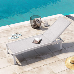 Aluminum Adjustable Outdoor Chaise Lounge Chair