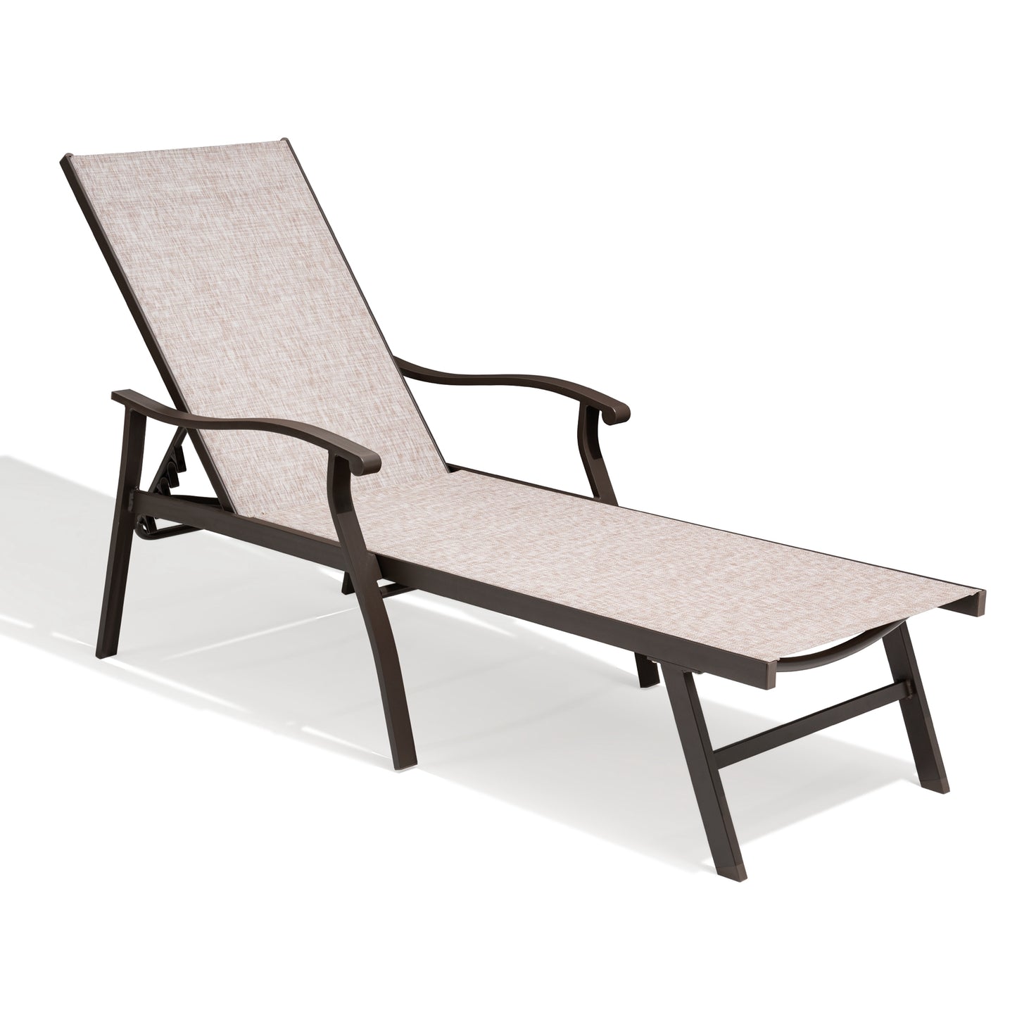 Crestlive Products Adjustable Outdoor Chaise Lounge Chair for Patio and Beach