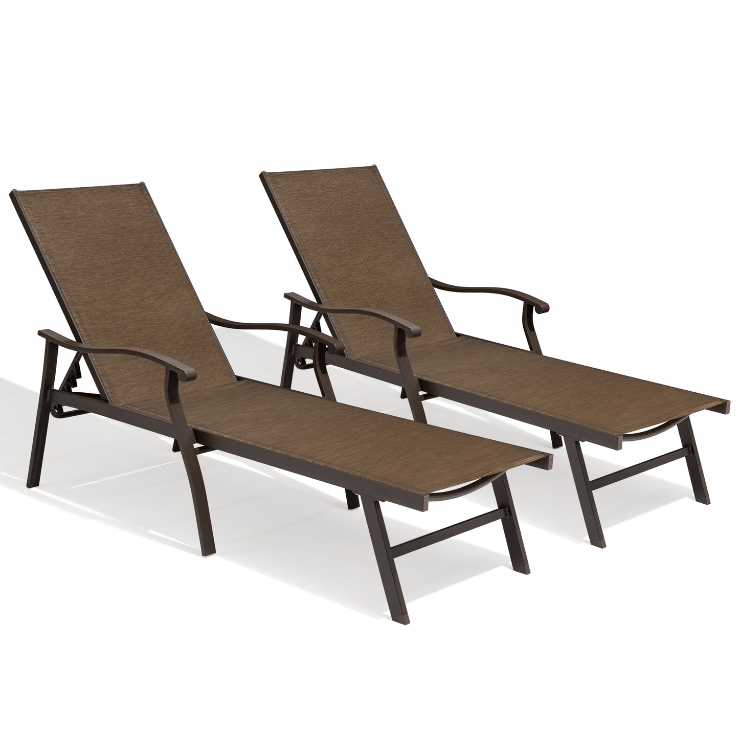 Crestlive Products Adjustable Outdoor Chaise Lounge Chair for Patio and Beach