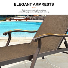 Aluminum Outdoor Adjustable Chaise Lounge Chair