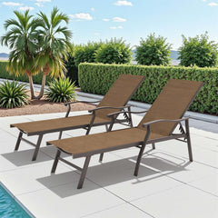 Aluminum Outdoor Adjustable Chaise Lounge Chair