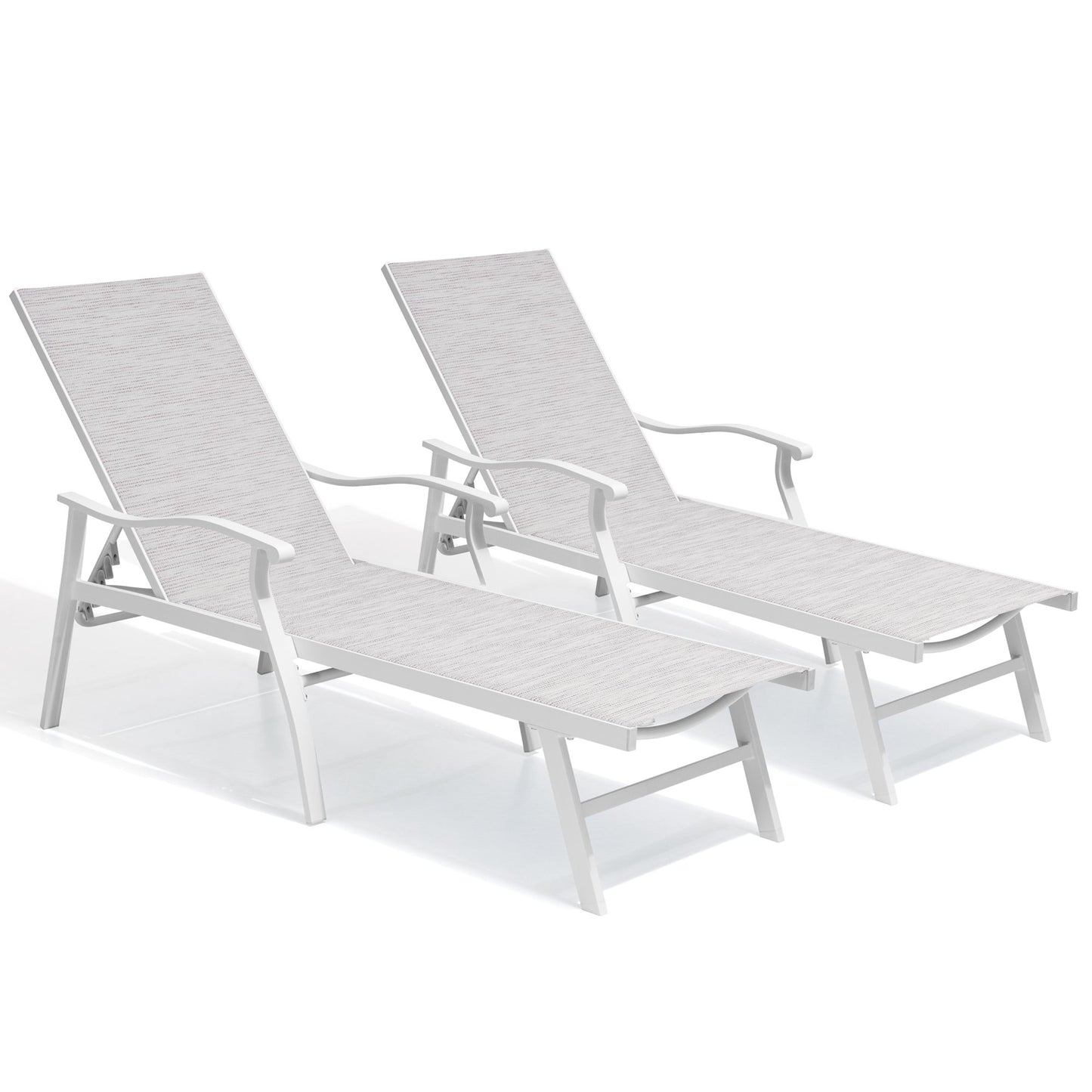 Crestlive Products Adjustable Outdoor Chaise Lounge Chair for Patio and Beach