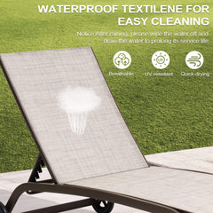 Wheeled Outdoor Folding Chaise Lounge