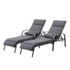 Adjustable Outdoor Chaise Lounge with Cushion & Pillow