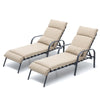 Adjustable Outdoor Chaise Lounge with Cushion & Pillow