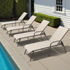 Aluminum Adjustable Outdoor Chaise Lounge Set of 2
