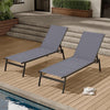Steel Adjustable & Stackable Outdoor Chaise Lounge Set of 2