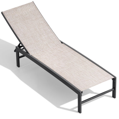 One-piece chaise lounge chair in Beige
