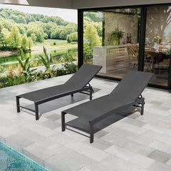 Steel Adjustable Outdoor Chaise Lounge