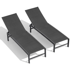 Steel Adjustable Outdoor Chaise Lounge