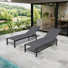 Steel Adjustable Outdoor Chaise Lounge