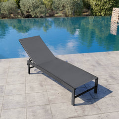 Steel Adjustable Outdoor Chaise Lounge