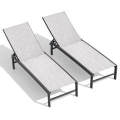 Steel Adjustable Outdoor Chaise Lounge