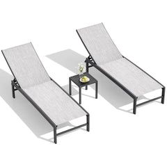 Steel Adjustable Outdoor Chaise Lounge