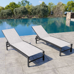 Steel Adjustable Outdoor Chaise Lounge