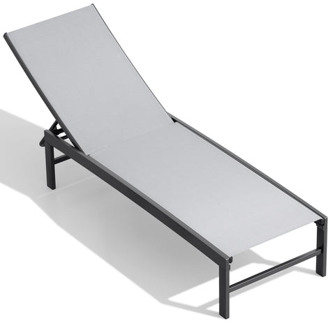 Crestlive Products Steel Outdoor Adjustable Chaise Lounge Chair