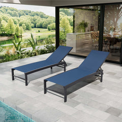 Steel Adjustable Outdoor Chaise Lounge