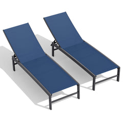 Steel Adjustable Outdoor Chaise Lounge
