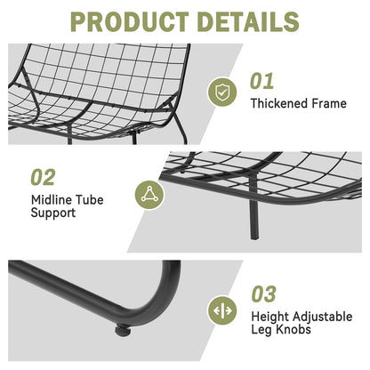 Crestlive Products Steel 2-Seater Outdoor Loveseat with Cushion