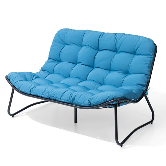 Crestlive Products Waterproof Outdoor Loveseat 2-Seater Patio Sofa with Wheels