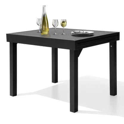 Crestlive Products Outdoor Dining Table Aluminum Extendable Table
