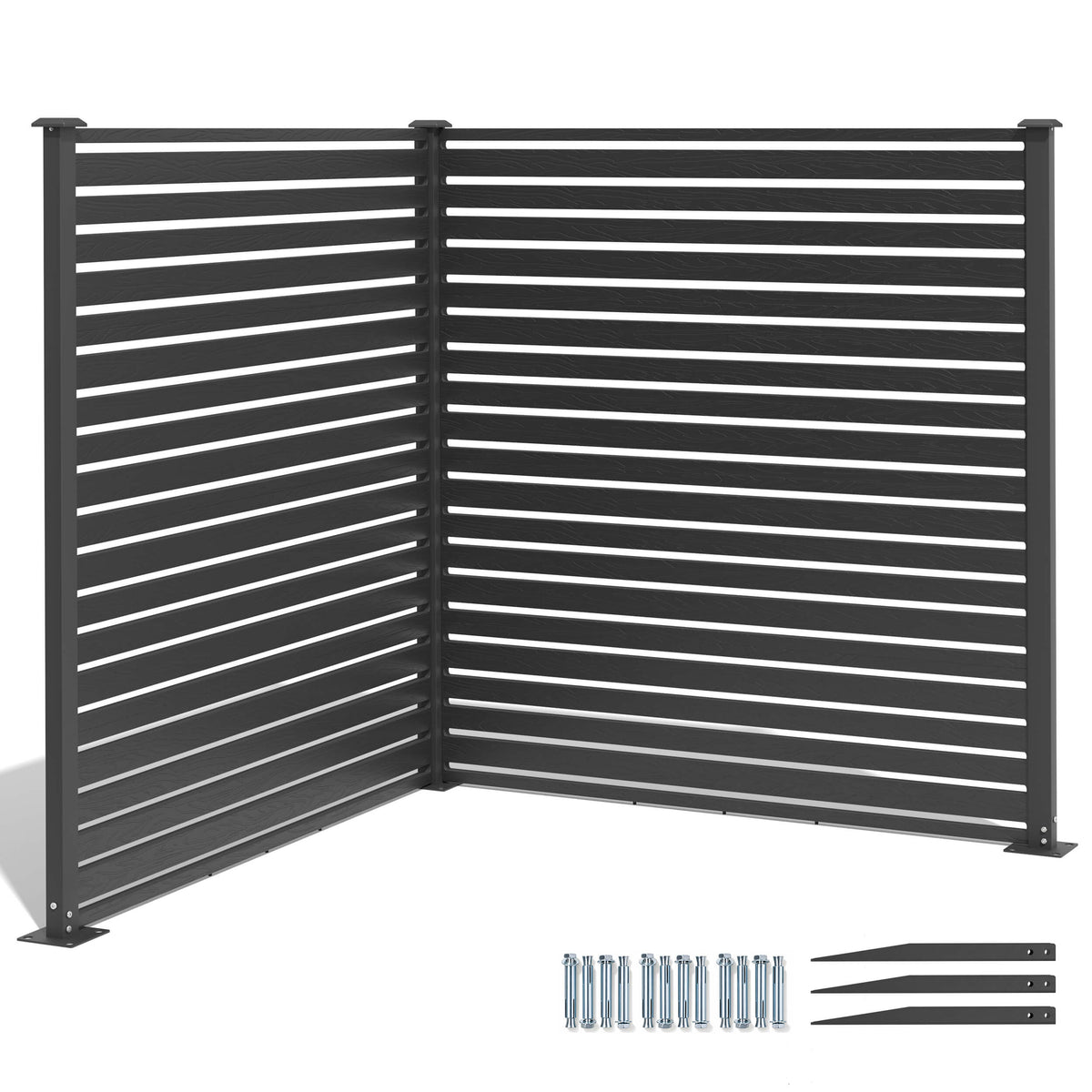 Outdoor HDPE Privacy Screen Fence Enclosure with Aluminum Posts