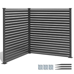 Outdoor HDPE Privacy Screen Fence Enclosure with Aluminum Posts