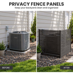 Outdoor HDPE Privacy Screen Fence Enclosure with Aluminum Posts