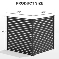Outdoor HDPE Privacy Screen Fence Enclosure with Aluminum Posts