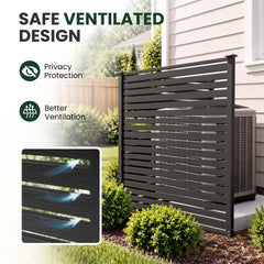 Outdoor HDPE Privacy Screen Fence Enclosure with Aluminum Posts