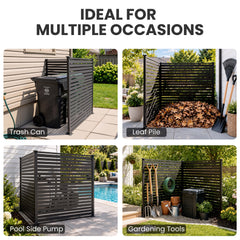 Outdoor HDPE Privacy Screen Fence Enclosure with Aluminum Posts