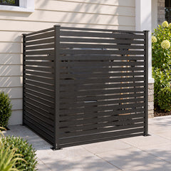 Outdoor HDPE Privacy Screen Fence Enclosure with Aluminum Posts