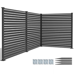 Outdoor HDPE Privacy Screen Fence Enclosure with Aluminum Posts