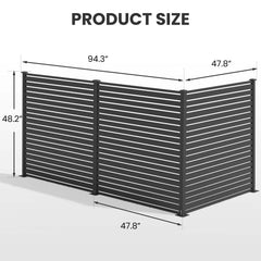 Outdoor HDPE Privacy Screen Fence Enclosure with Aluminum Posts