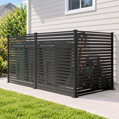 Outdoor HDPE Privacy Screen Fence Enclosure with Aluminum Posts