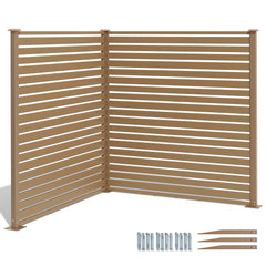 Outdoor HDPE Privacy Screen Fence Enclosure with Aluminum Posts