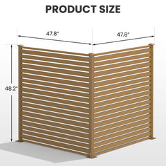 Outdoor HDPE Privacy Screen Fence Enclosure with Aluminum Posts