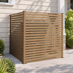 Outdoor HDPE Privacy Screen Fence Enclosure with Aluminum Posts