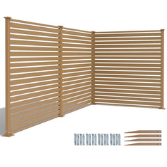 Outdoor HDPE Privacy Screen Fence Enclosure with Aluminum Posts
