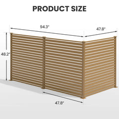 Outdoor HDPE Privacy Screen Fence Enclosure with Aluminum Posts