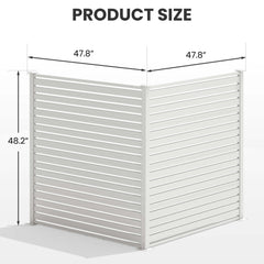 Outdoor HDPE Privacy Screen Fence Enclosure with Aluminum Posts
