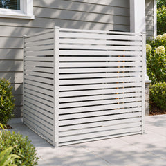 Outdoor HDPE Privacy Screen Fence Enclosure with Aluminum Posts