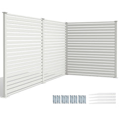 Outdoor HDPE Privacy Screen Fence Enclosure with Aluminum Posts