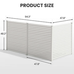 Outdoor HDPE Privacy Screen Fence Enclosure with Aluminum Posts