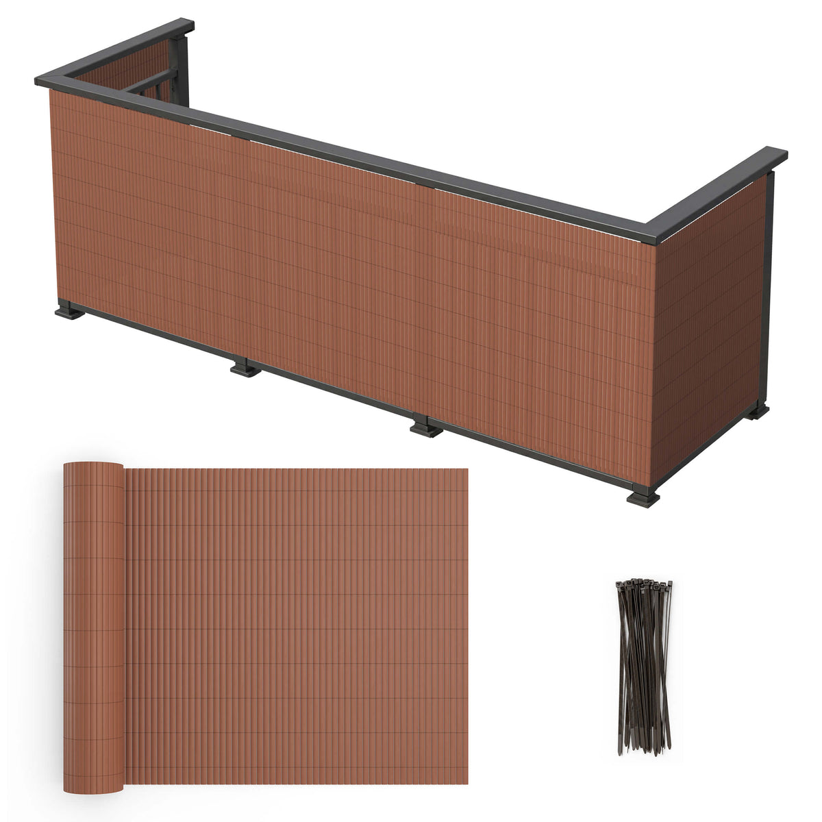 Outdoor PVC Privacy Screen Fence Roll